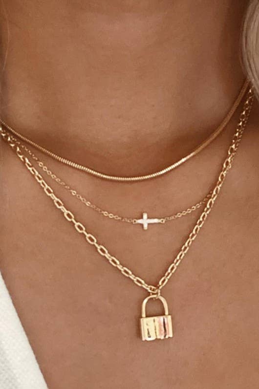 Locked in Love Layered Necklace