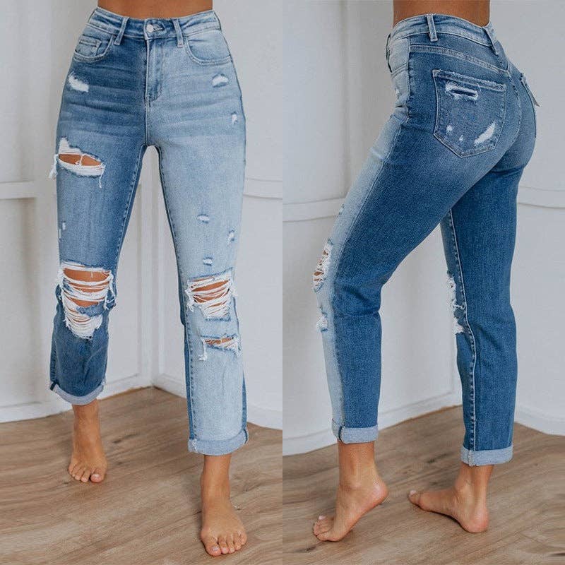 The Perfectly Distressed Boyfriend Jeans