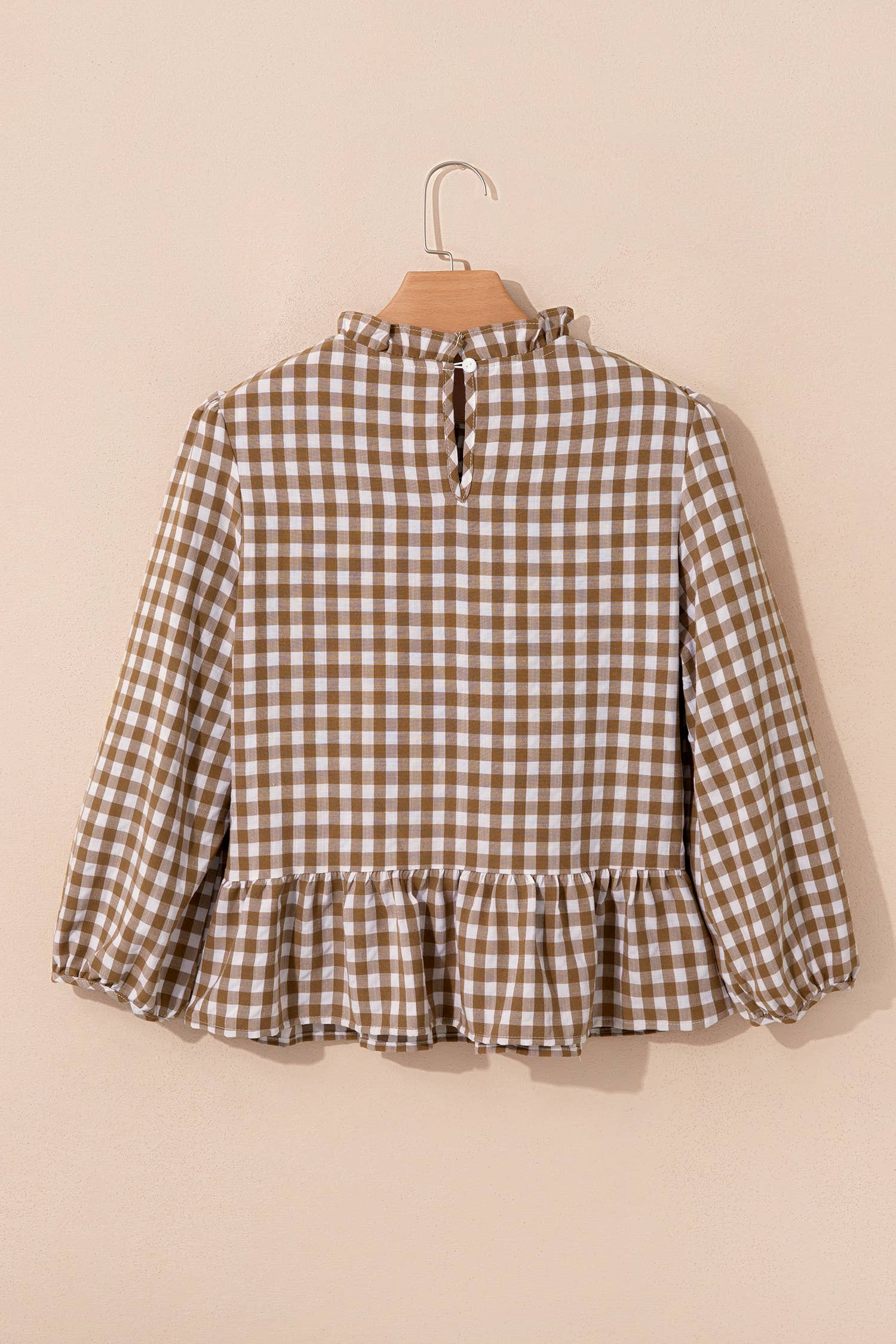 Gingham & Grace Peplum Top
