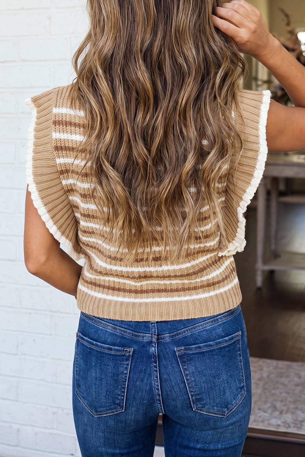 Cozy in Stripes Sweater Vest