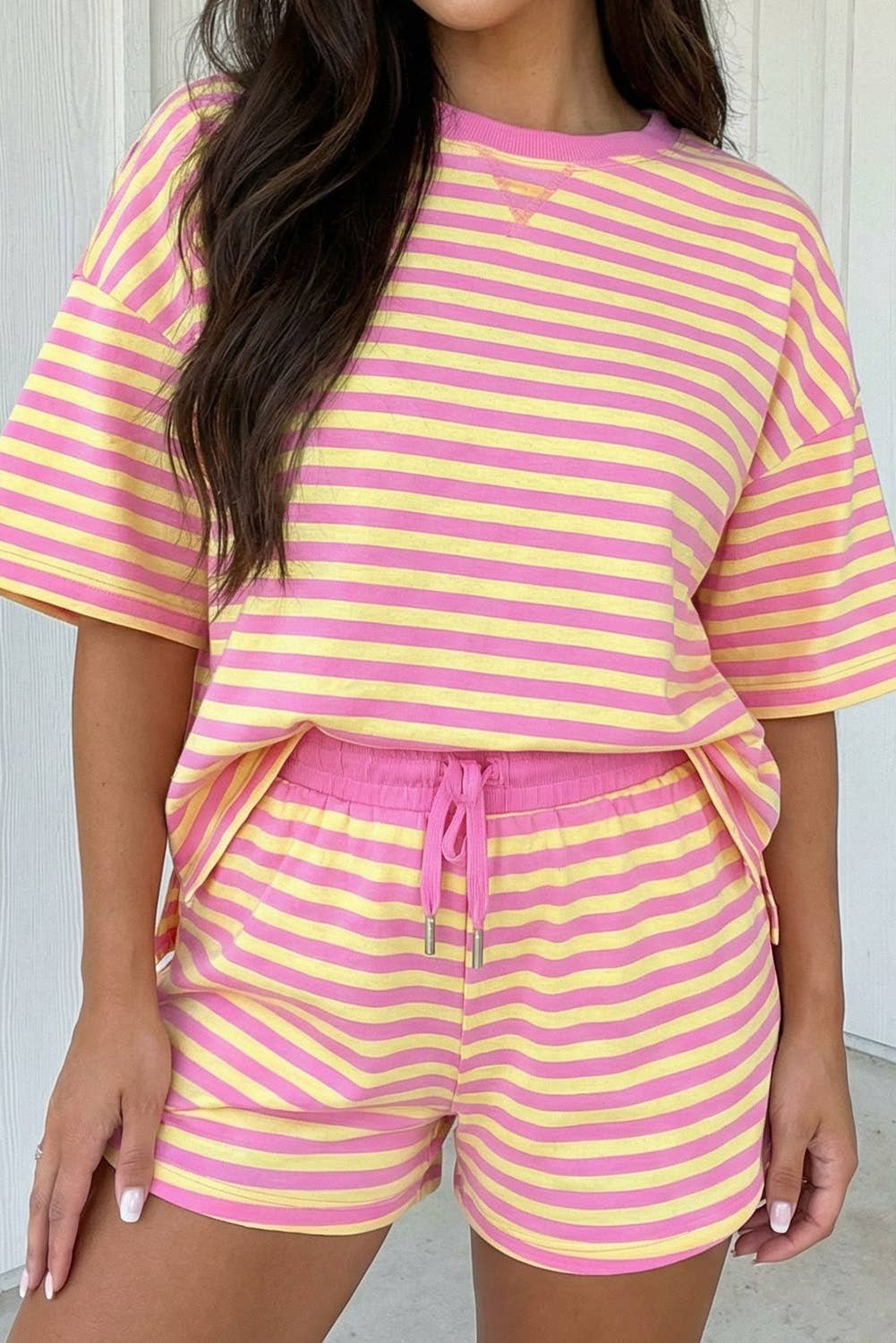 Sunshine & Sweetness Striped Shorts Set