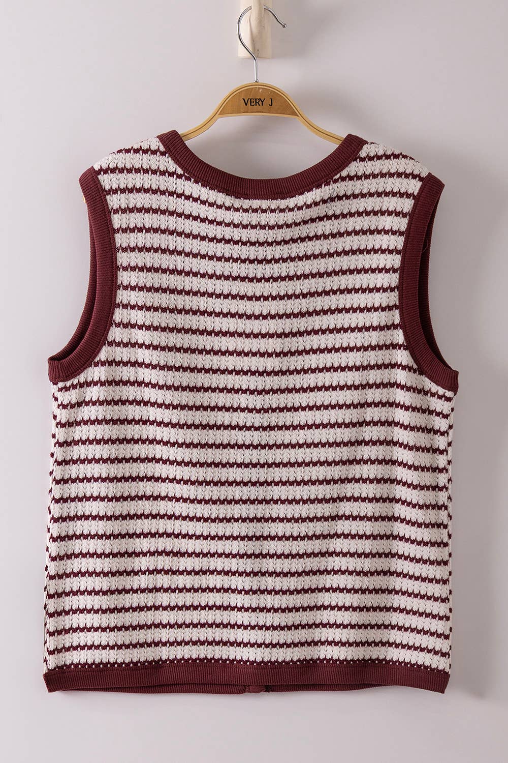 Sweet & Striped Button-Down Sweater Vest