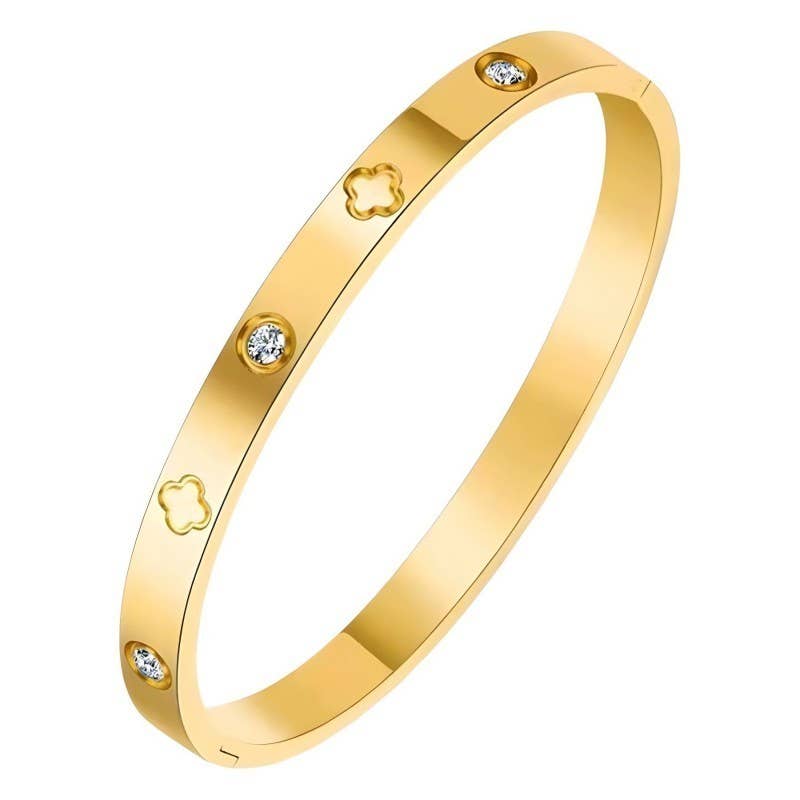 Lucky Charm Clover Bangle