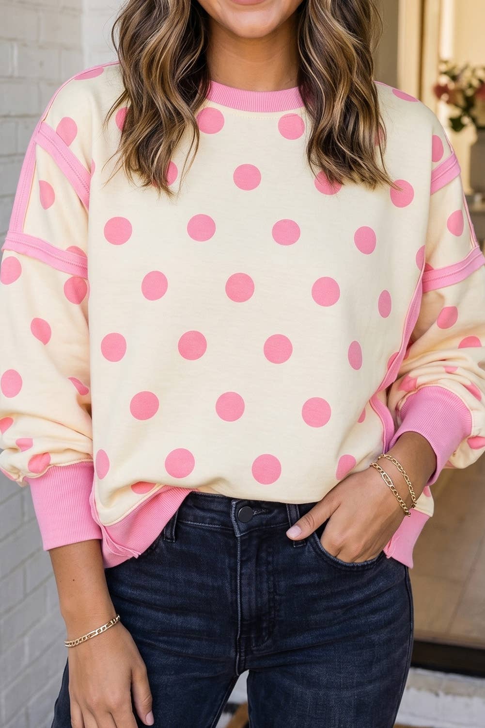 Pretty in Polka Dots Pullover