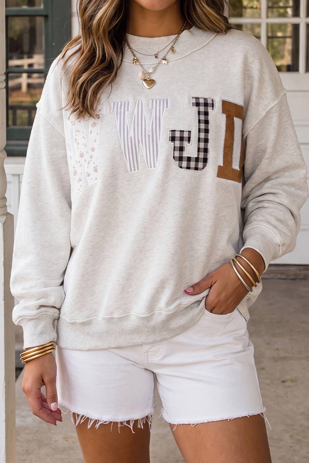 Wild About Jesus Patchwork Sweatshirt