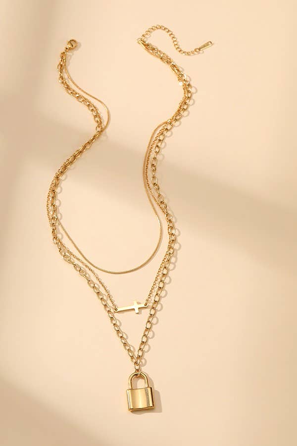 Locked in Love Layered Necklace